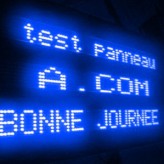 Panneau affichage led bleue